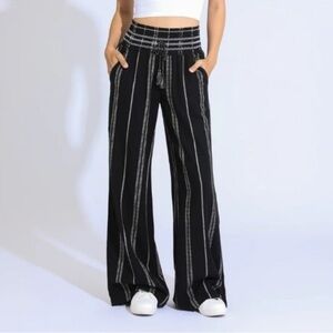 NWT REWASH Gray Smocked High Waisted Gray Pants